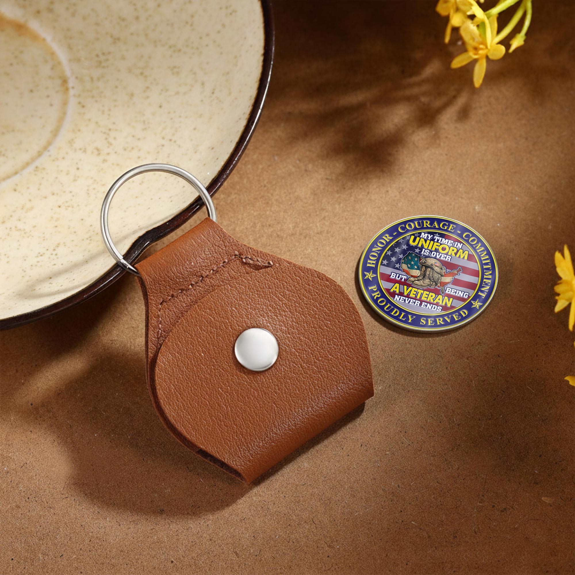 US Navy, E 3 Red - Military Printed Challenge Coin - Image 4